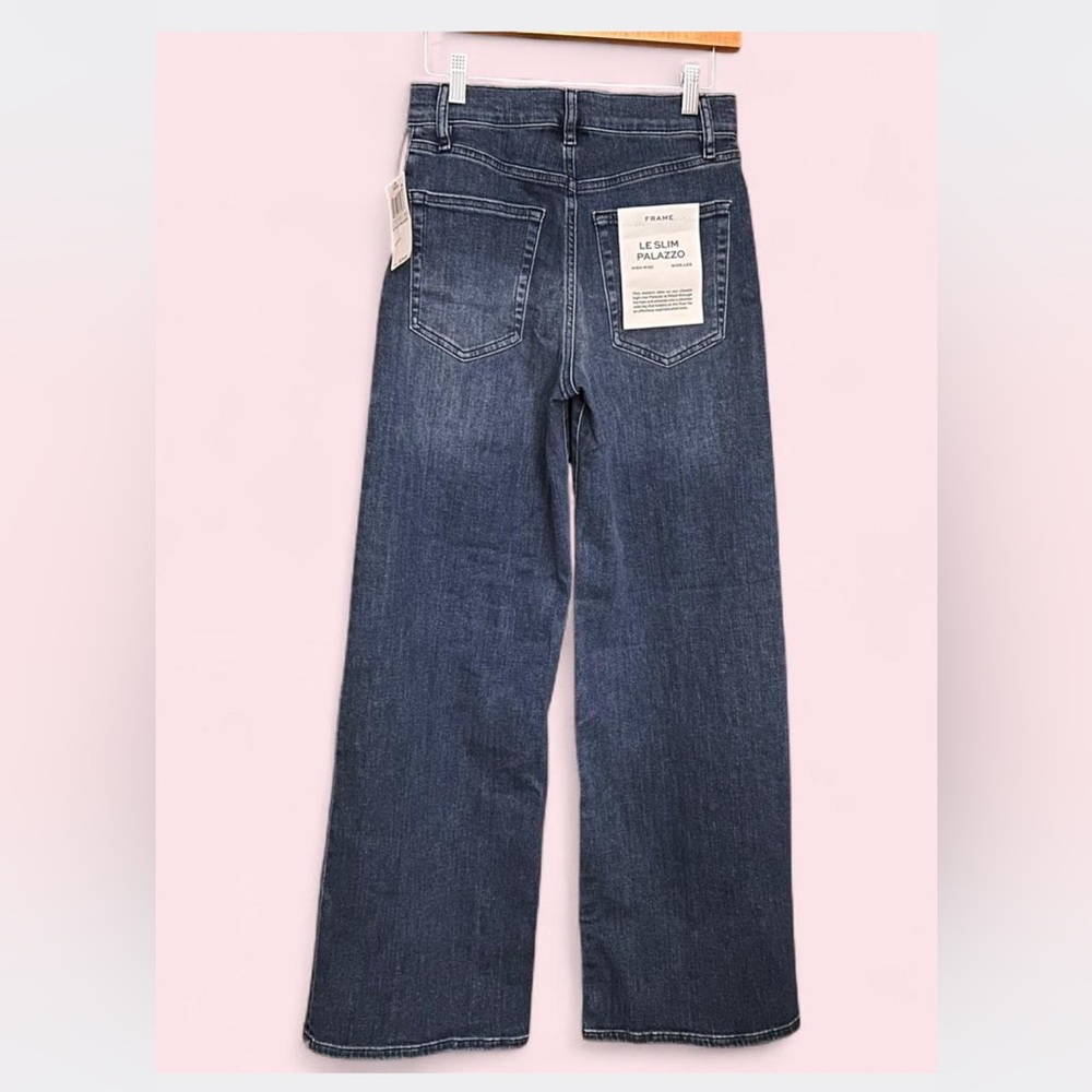 NWT FRAME Women's Thunderstorm Le Slim Palazzo High Rise Wide Leg Jeans Size 27 - Picture 4 of 8